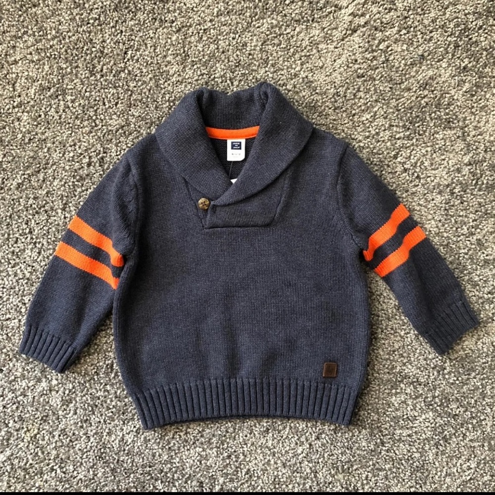Janie and Jack collar blue sweater Sz 6-12 months